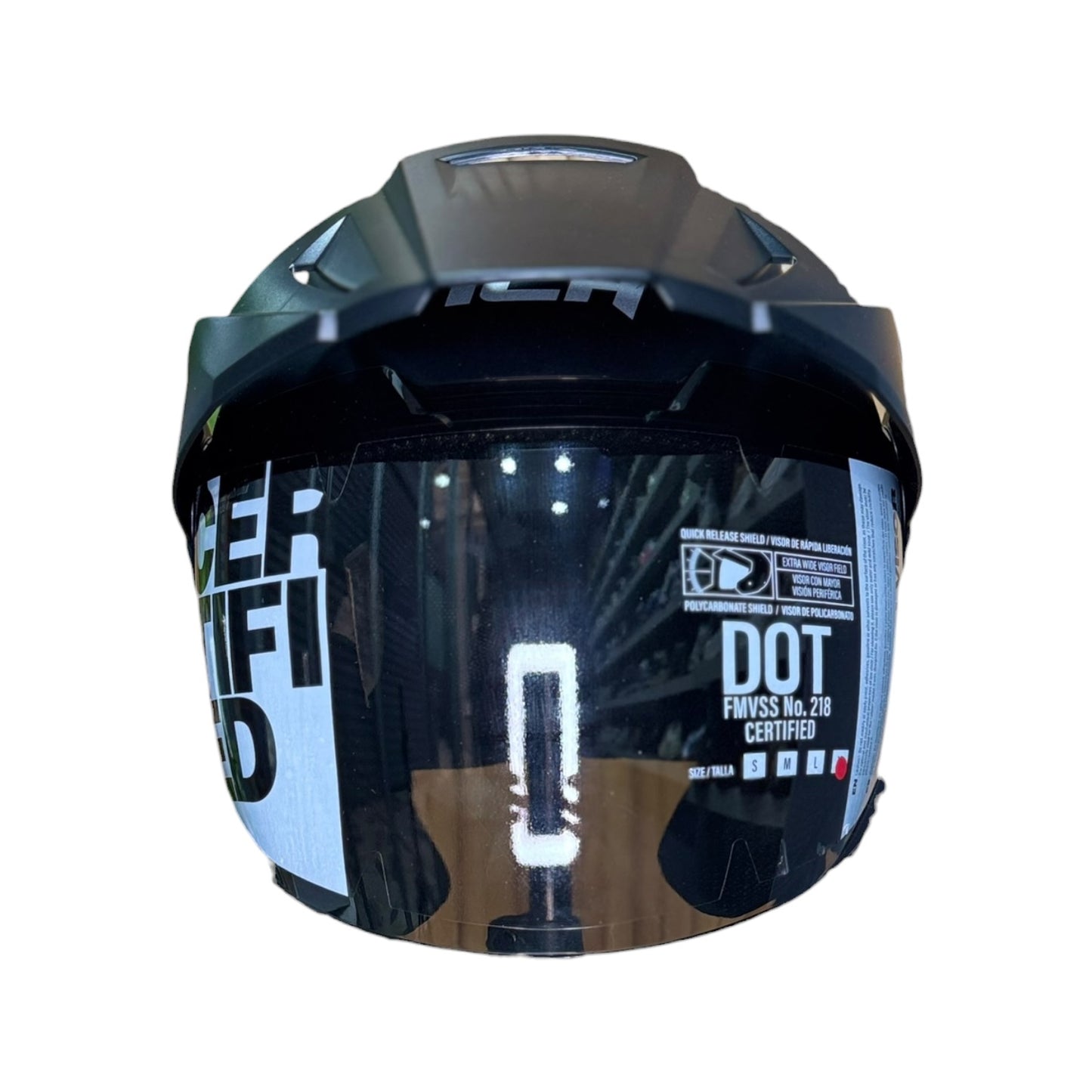 Casco Abierto Ich 102 Solid negro