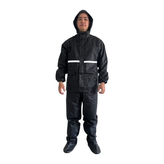 Impermeable Xtrong 3 piezas con Botas Negro