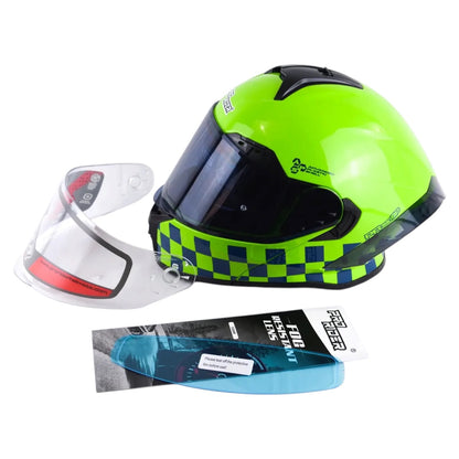 Casco Abatible Pro Rider 390Sp Verde Policia