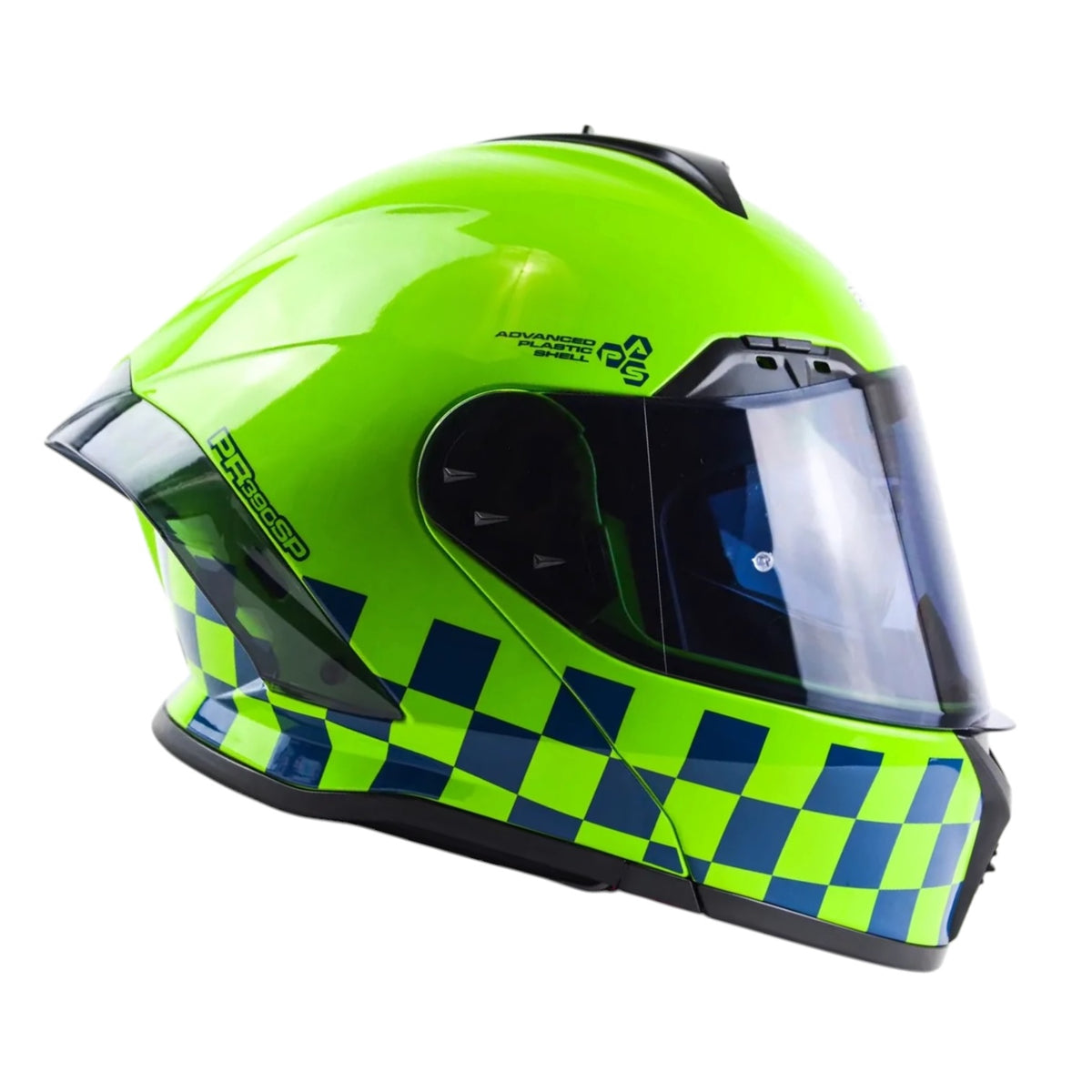 Casco Abatible Pro Rider 390Sp Verde Policia